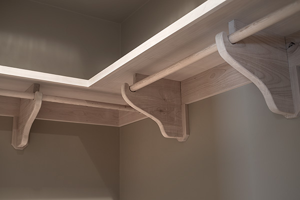 Custom closet details by Crested Butte Home Builder Cedar Ridge Construction